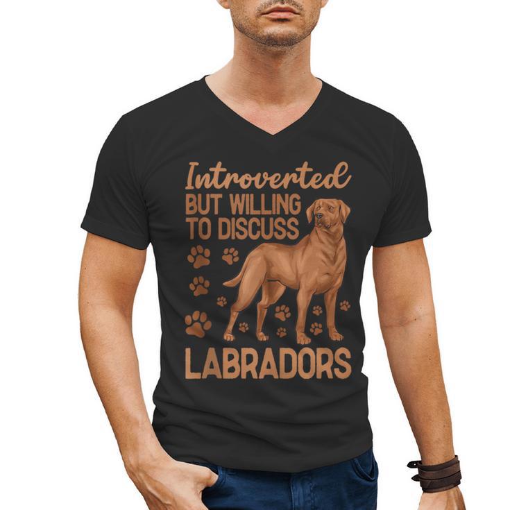 Fox Red Labrador Retriever Introvert Foxred Lab Men's V-Neck T-Shirt