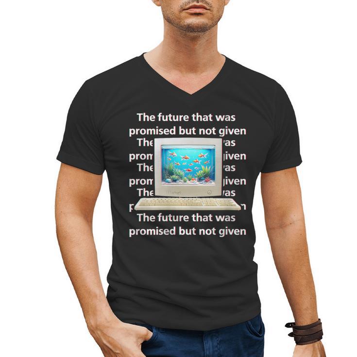 Frutiger Aero Aesthetic Tech The Future That Was Promised Men's V-Neck T-Shirt