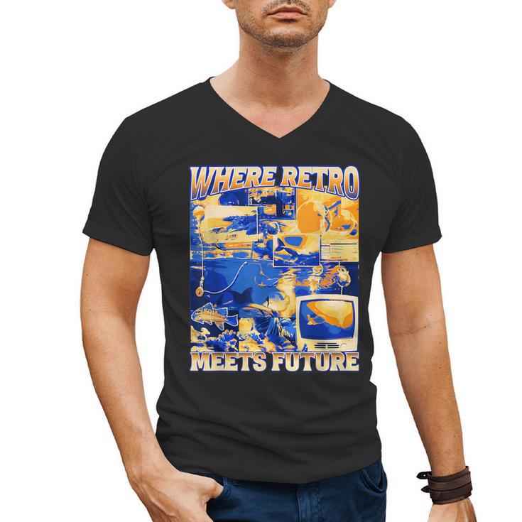 Frutiger Aero Retro Vibes Y2K 90's Vibes Men's V-Neck T-Shirt