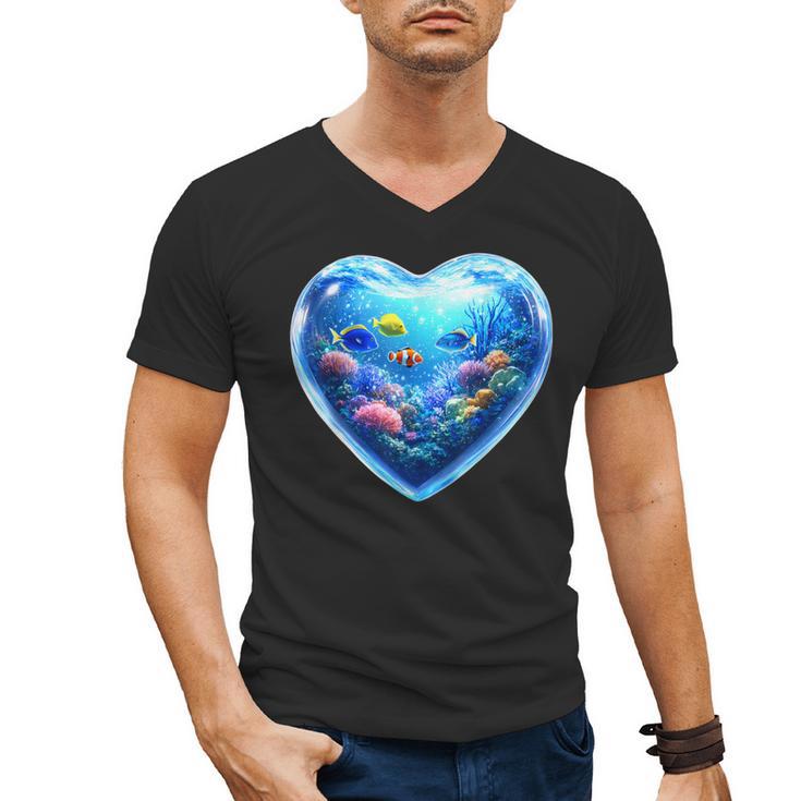 Frutiger Aero Y2K Heart Men's V-Neck T-Shirt