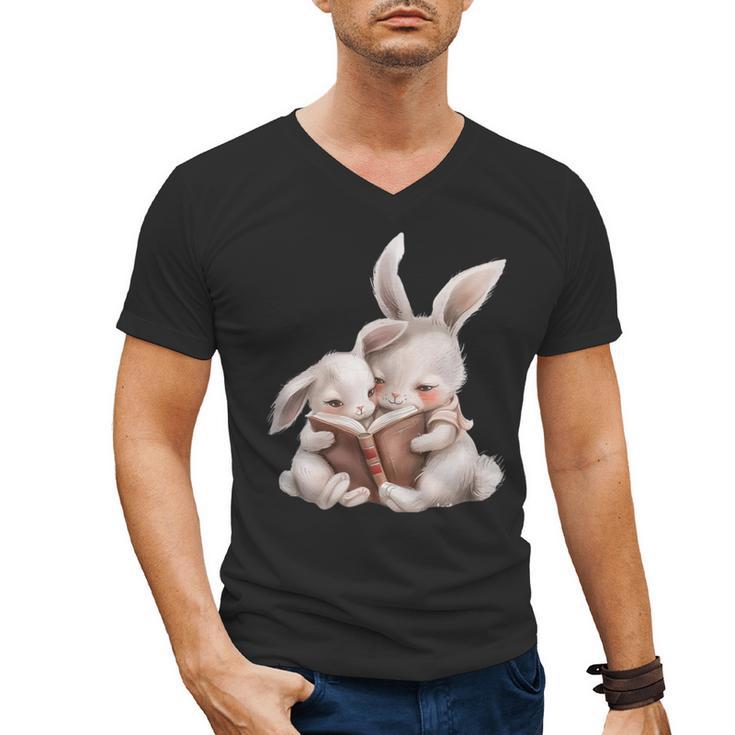 Funny Book Reading Quote For Women And Girls Rabbits Men's V-Neck T-Shirt