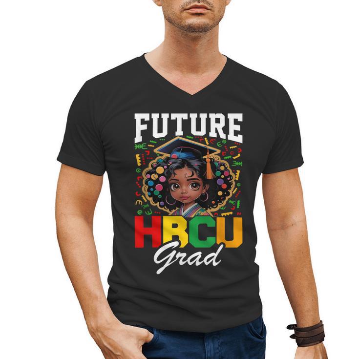 Future HBCU Grad Girl HBCU Toddler Kids Graduation Men's V-Neck T-Shirt