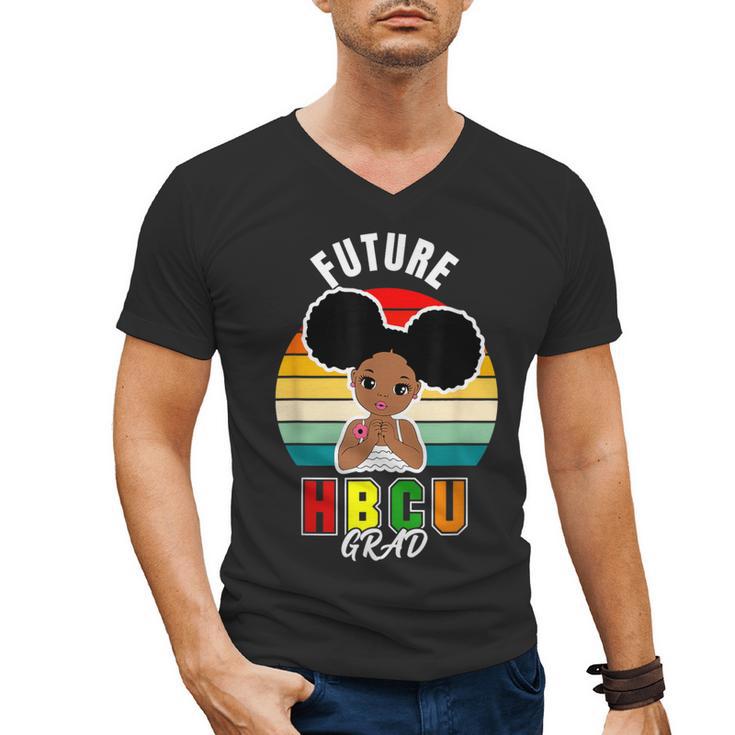 Future HBCU Grad Graduate Afro Girl College Graduation Men's V-Neck T-Shirt