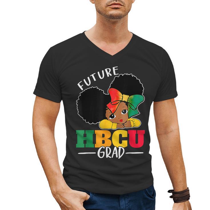 Future HBCU Grad History Girl Graduation HBCU Kids Men's V-Neck T-Shirt