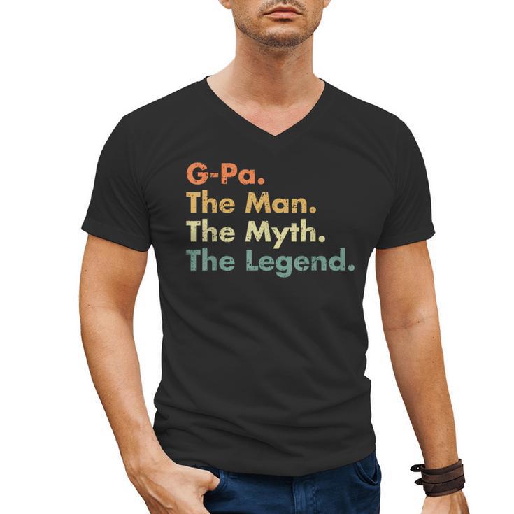 G-Pa The Man The Myth The Legend Dad Grandpa Men's V-Neck T-Shirt