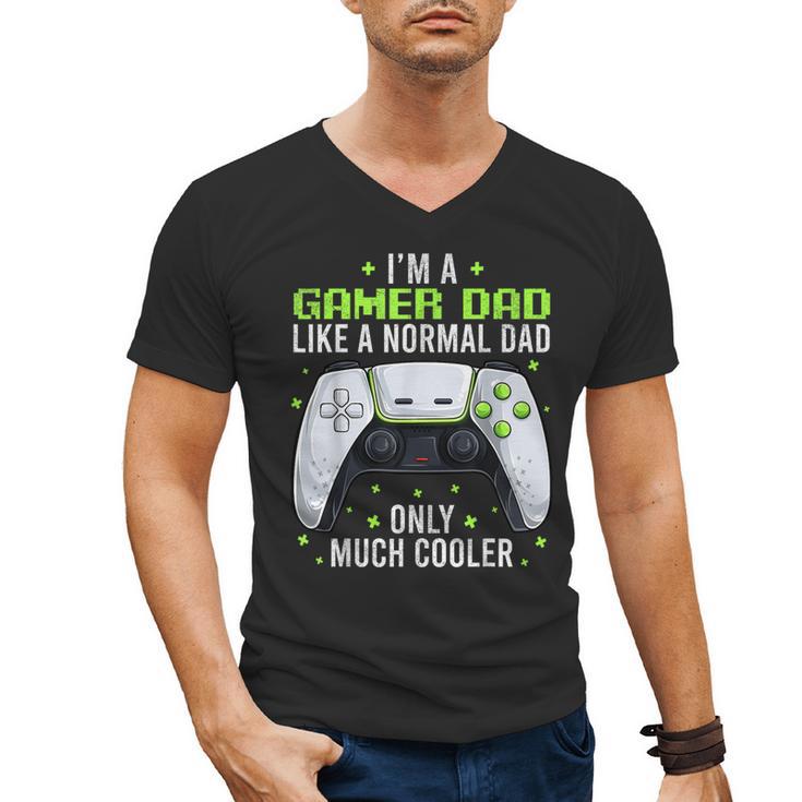 Gamer Dad Gaming Shirts Fathers Day Video Game Daddy Men's V-Neck T-Shirt