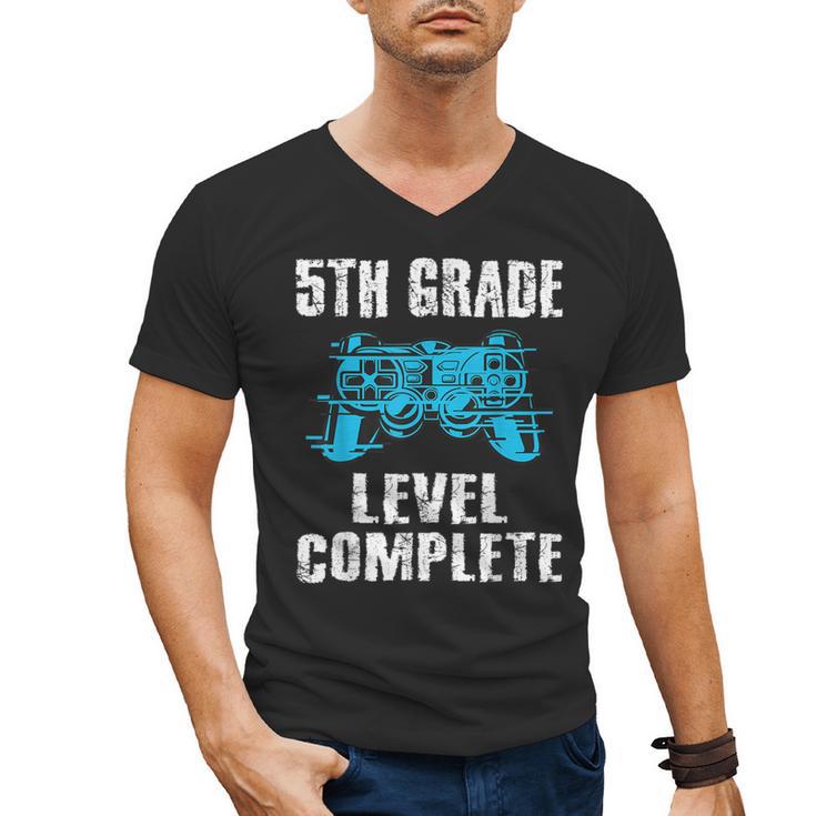 Gamer Graduation 5th Grade Level Complete Video Games Boys Men's V-Neck T-Shirt