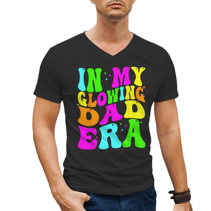 In My Glowing Dad Era Groovy Colorful Bright Men's V-Neck T-Shirt