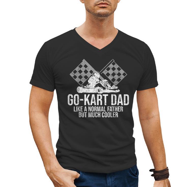 Go-Kart Dad Shirt Kart Racing Go-Cart Karting For Daddy Men's V-Neck T-Shirt