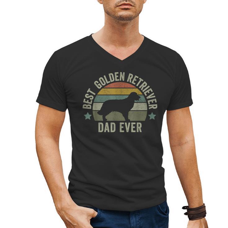Golden Retriever Dad Dog Shirt Fathers Day Doggy Men's V-Neck T-Shirt