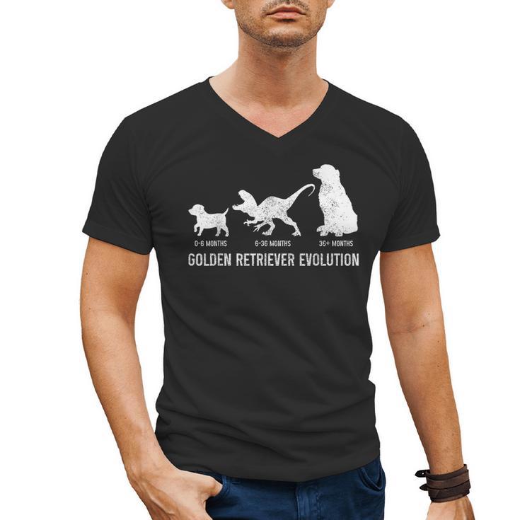 Golden Retriever Mom Dad Puppy Dog Owner Dog Lover Men's V-Neck T-Shirt