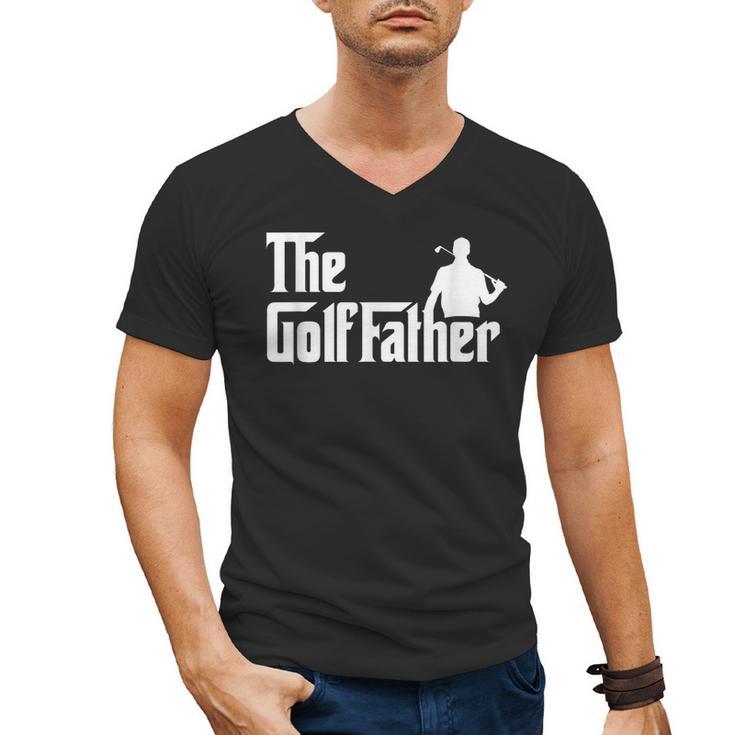 Golffather Father Dad Golfer Golfing Golf Club Putter Men's V-Neck T-Shirt