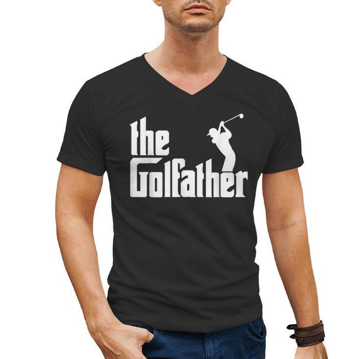 The GolfFather Golf Father God Father Dad Golfer Men's V-Neck T-Shirt