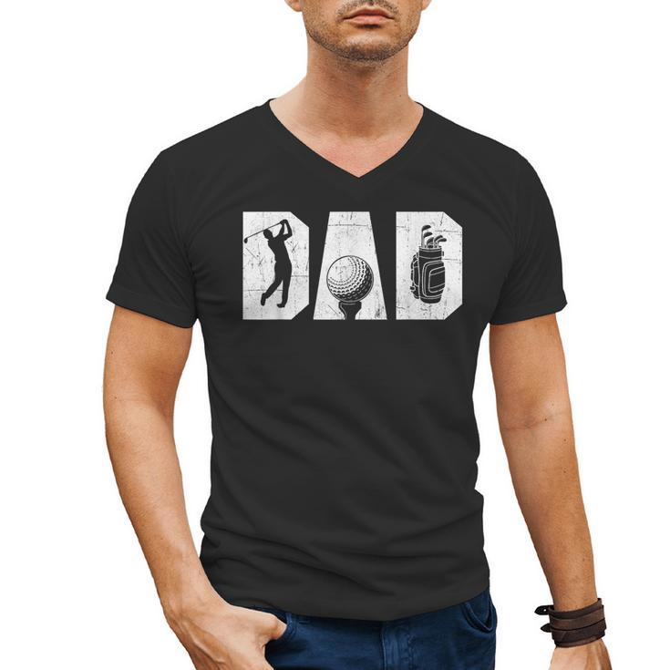 Golfing Dad Golf Lover Golfing Putter Golfer Men's V-Neck T-Shirt