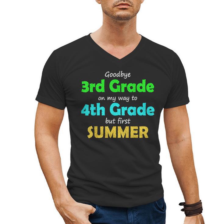 Goodbye 3rd Grade On My Way To 4th Grade 2022 Graduation Men's V-Neck T-Shirt