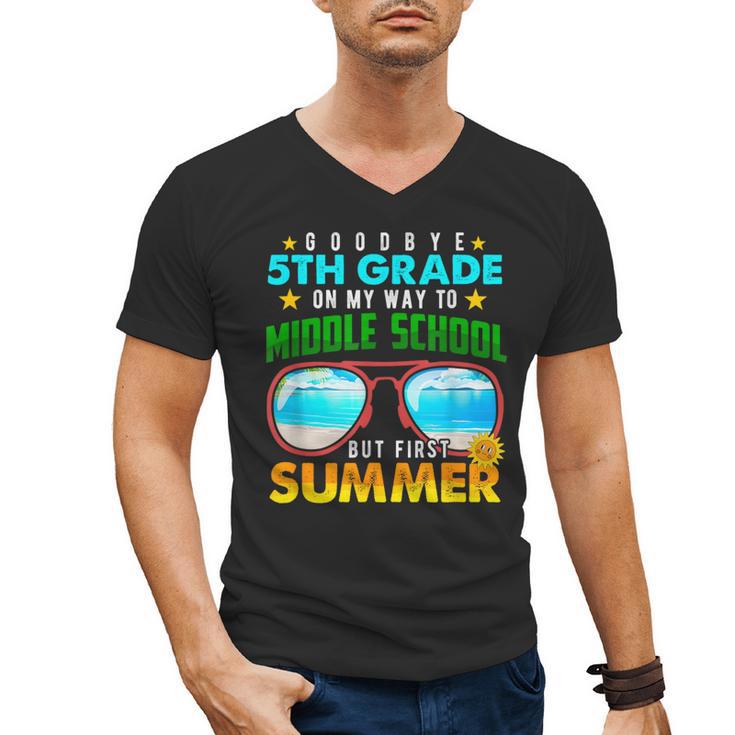 Goodbye 5th Grade Graduation To 6th Grade Hello Summer Kids Men's V-Neck T-Shirt