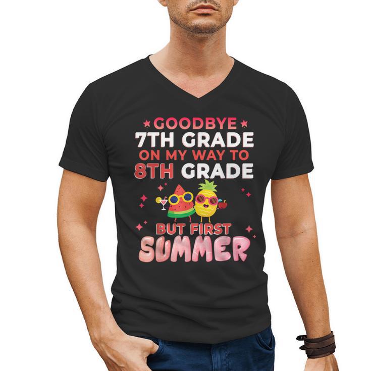 Goodbye 7th Grade Graduation To 8th Grade Hello Summer Men's V-Neck T-Shirt