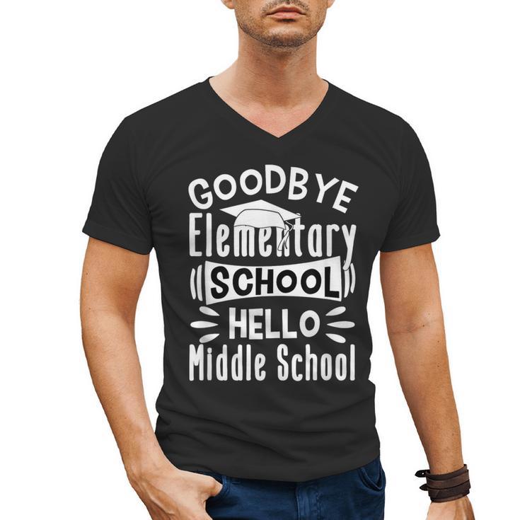 Goodbye Elementary School Graduation Hello Middle School Men's V-Neck T-Shirt