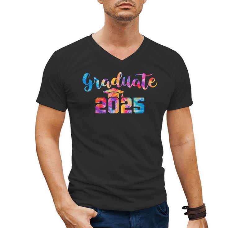 Graduate 2025 Tie Dye Graduation 2025 Class Of 2025 Senior Men's V-Neck T-Shirt