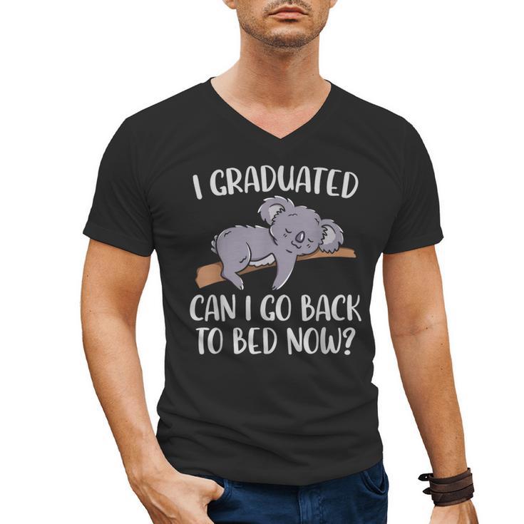I Graduated Can I Go Back To Bed Now Koala Bear Graduation Men's V-Neck T-Shirt