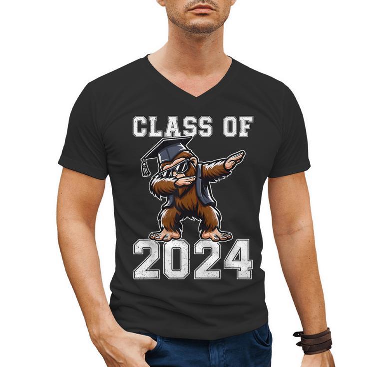 Graduation Class Of 2024 Bigfoot Graduated Seniors 2024 Men's V-Neck T-Shirt