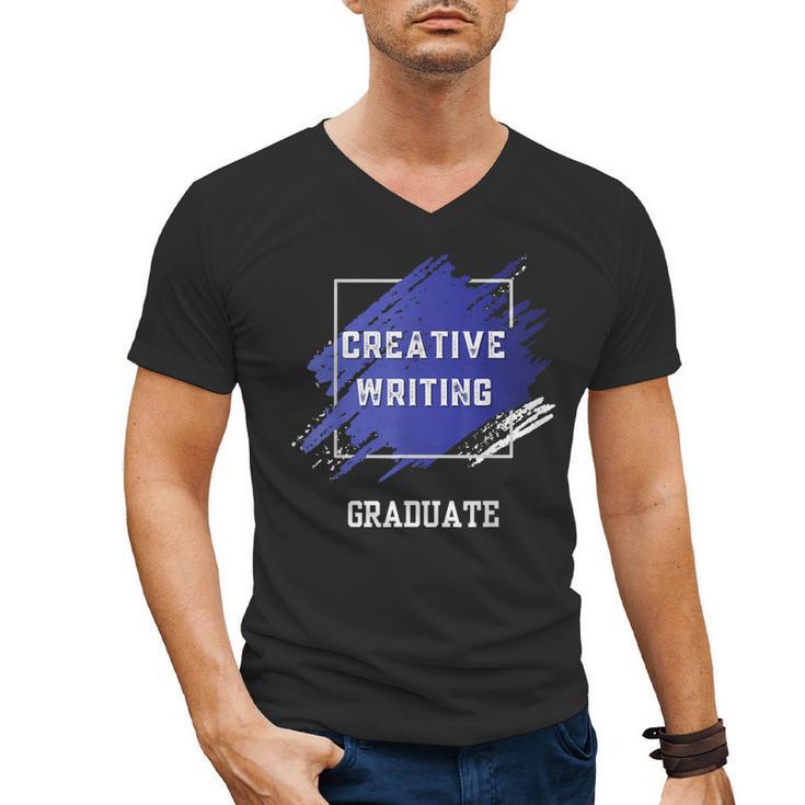 Graduation Graduated Creative Writing Degree University Men's V-Neck T-Shirt