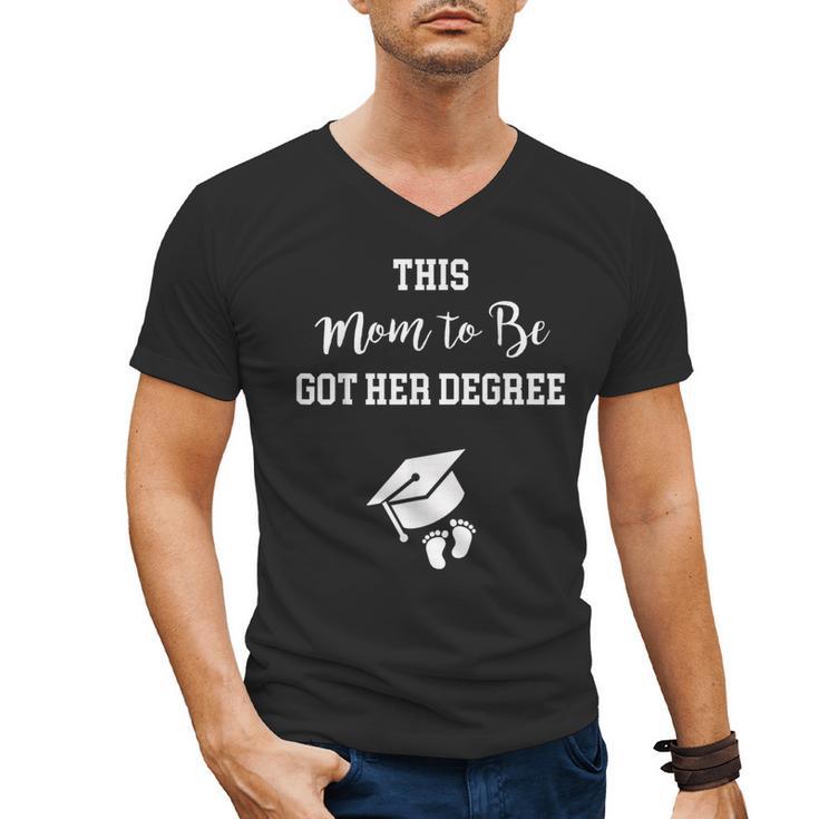 Graduation Pregnancy Announcement Shirt For Expectant Women Men's V-Neck T-Shirt