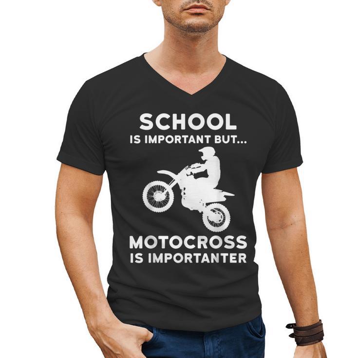 Graduation Shirt For Dirtbike Motocross Riders Men's V-Neck T-Shirt
