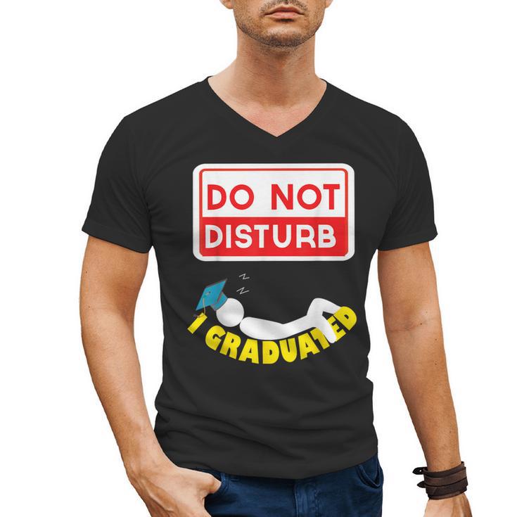 Graduation Shirt High School And College Sleepy Graduates Men's V-Neck T-Shirt