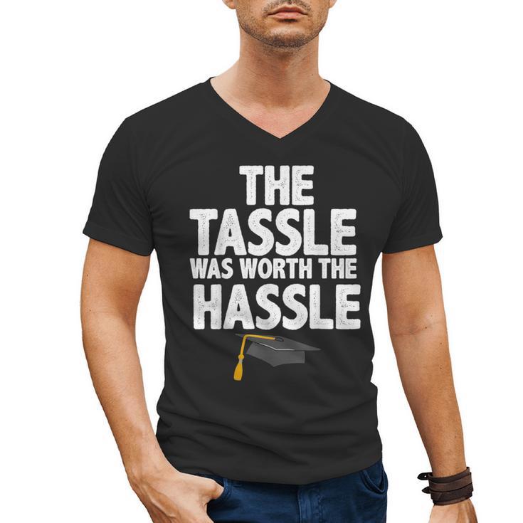 Graduation The Tassle Was Worth The Hassle T-Shirt Men's V-Neck T-Shirt