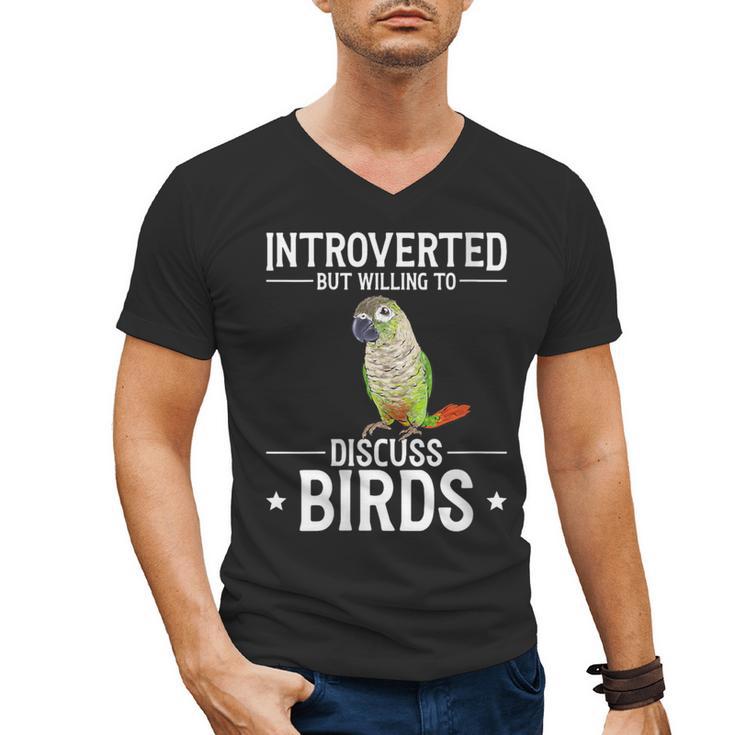Green Cheek Conure Introvert Parrot Bird Conure Men's V-Neck T-Shirt