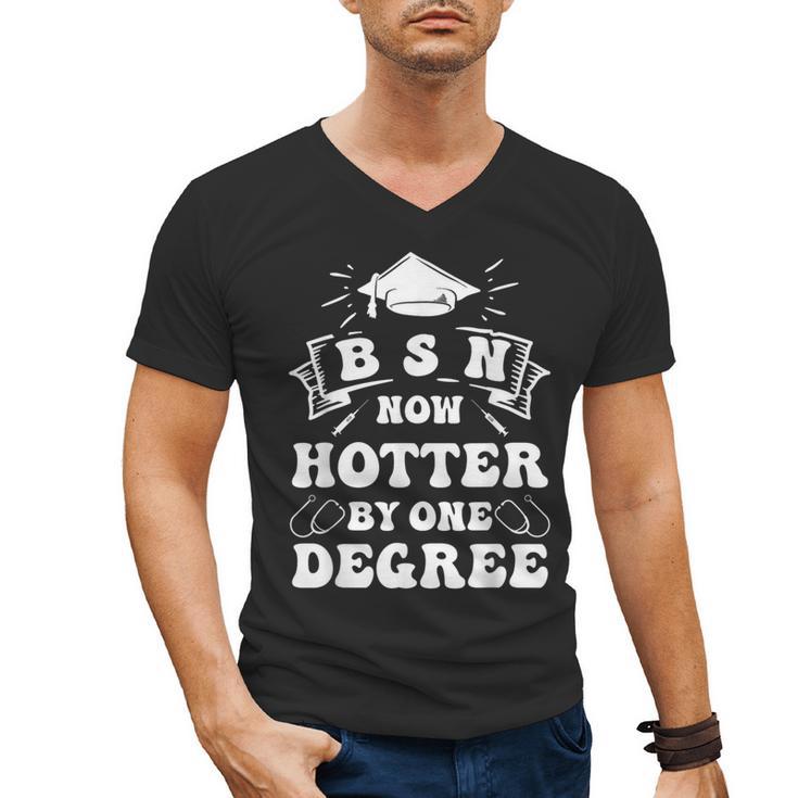 Groovy Nurse BSN Now Hotter By One Degree Graduation BSN RN Men's V-Neck T-Shirt