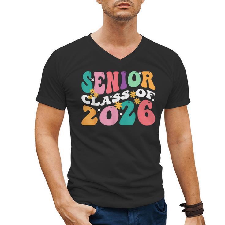 Groovy Senior Class Of 2026 My Last First Day Graduation 26 Men's V-Neck T-Shirt