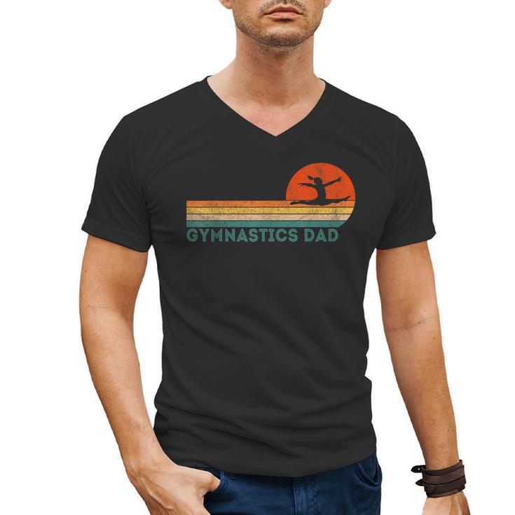 Gymnastics Dad Gymnastics Daughter Gymnast Dad Men's V-Neck T-Shirt