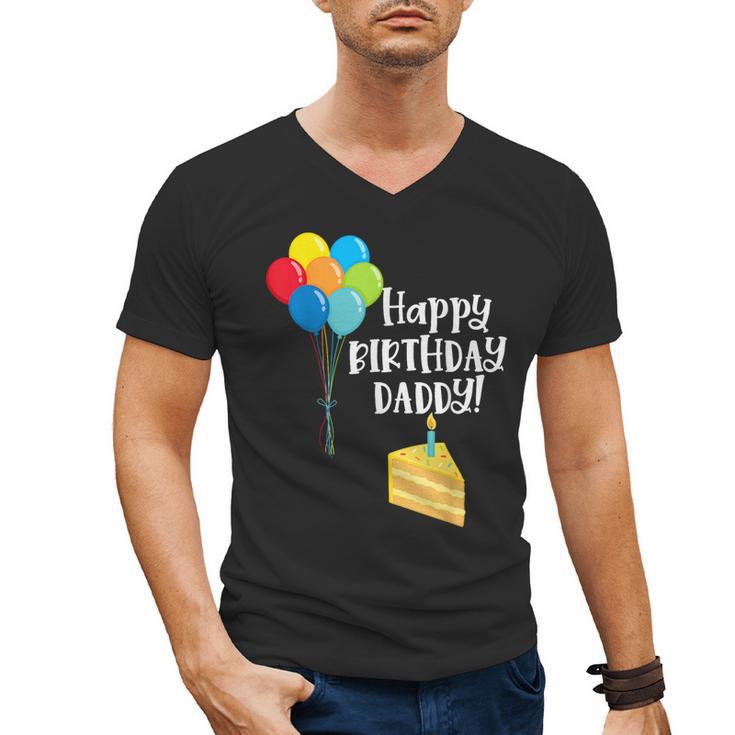 Happy Birthday Daddy Cute Toddler Dad's Birthday Party Men's V-Neck T-Shirt