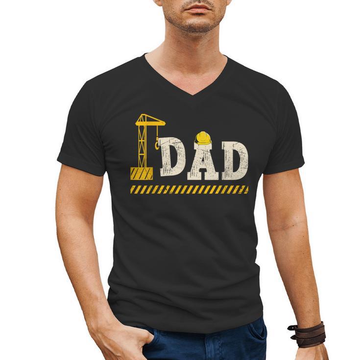 Happy Father's Day Construction For Son DAD Father's Day Men's V-Neck T-Shirt