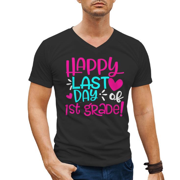 Happy Last Day Of First 1st Grade Teacher Student Graduation Men's V-Neck T-Shirt