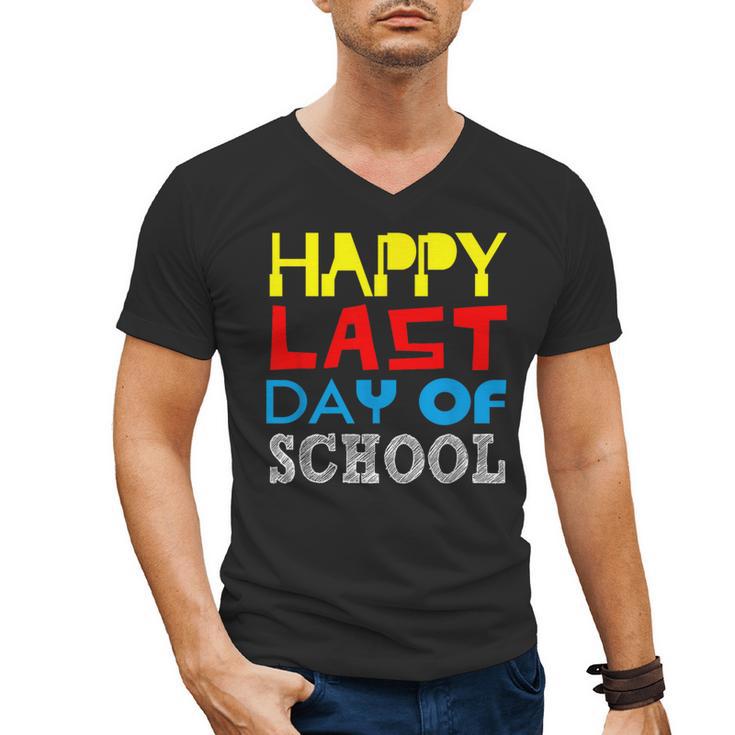 Happy Last Day Of School Graduation Teachers Student Men's V-Neck T-Shirt