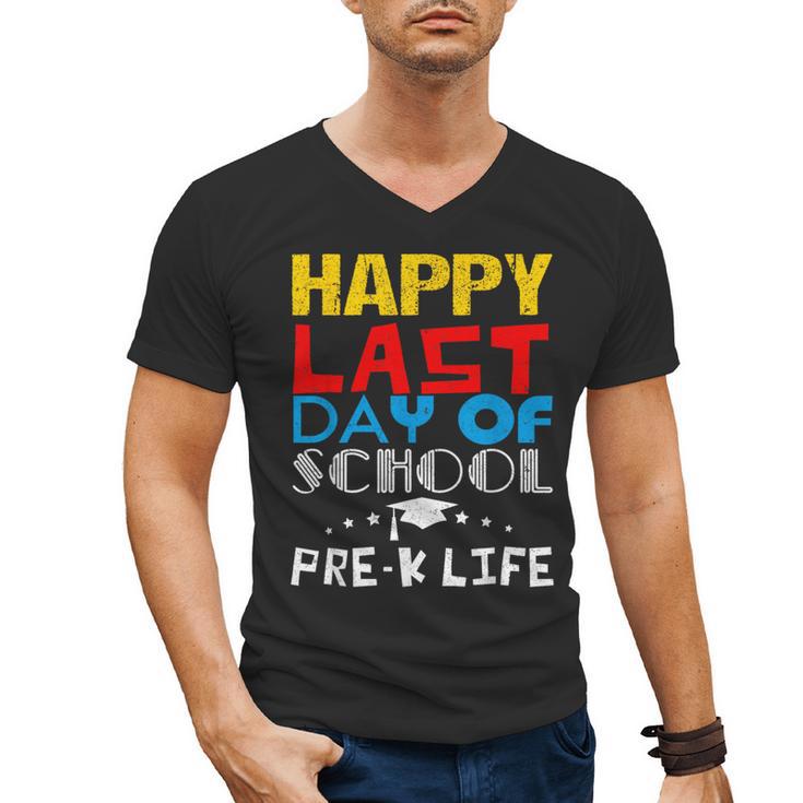 Happy Last Day Of School Pre-K Life Graduation T-Shirt Men's V-Neck T-Shirt