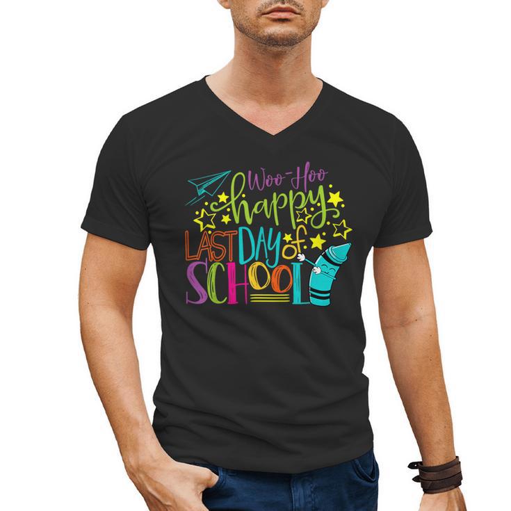 Happy Last Day Of School Student Teacher Graduation Men's V-Neck T-Shirt