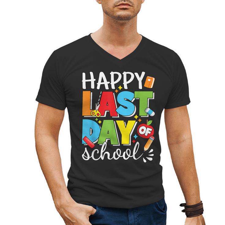 Happy Last Day Of School Teacher Student Graduation Men's V-Neck T-Shirt