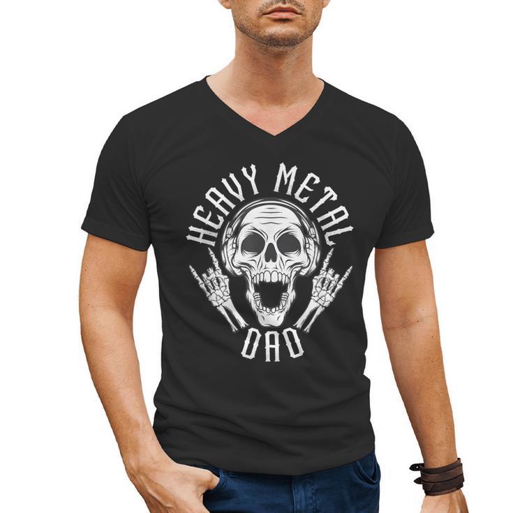 Heavy Metal Dad Shirt Rock Metalhead Heavy Metal Dad Men's V-Neck T-Shirt