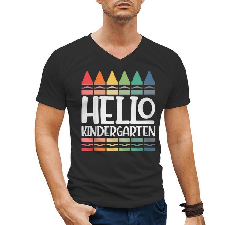 Hello Kindergarten First Day Back To School Graduation Men's V-Neck T-Shirt