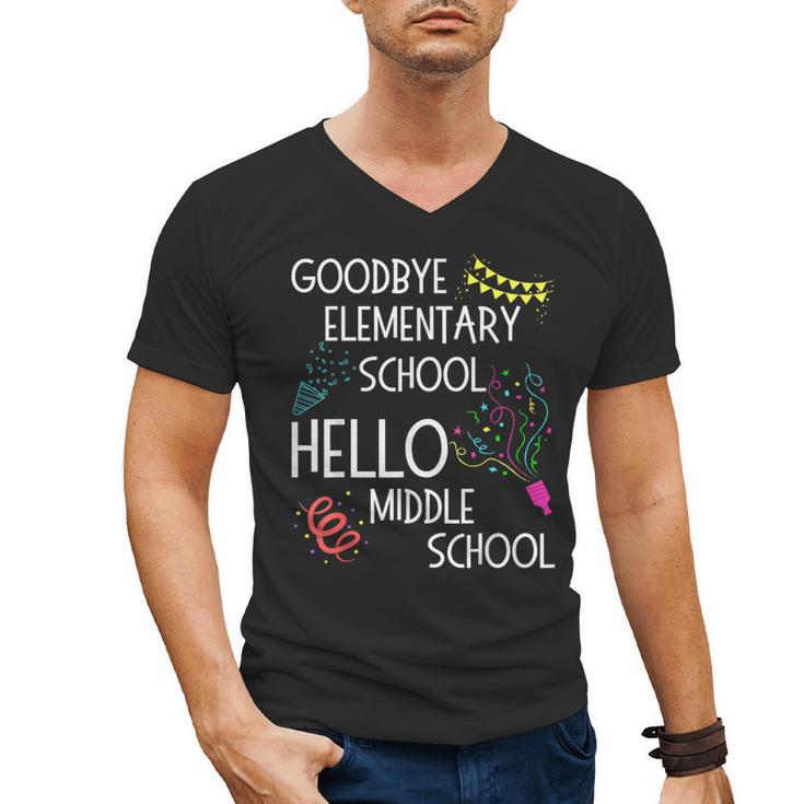 Hello Middle School Graduation Elementary School T-Shirt Men's V-Neck T-Shirt