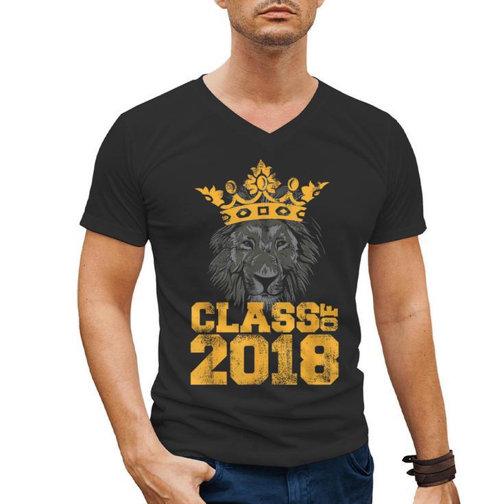 High School King Graduation Shirt Class Of 2018 Seniors Men's V-Neck T-Shirt