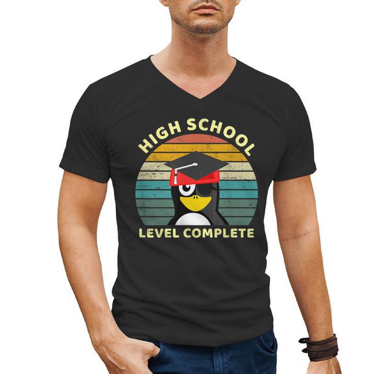 High School Level Complete Graduation Senior Students Men's V-Neck T-Shirt