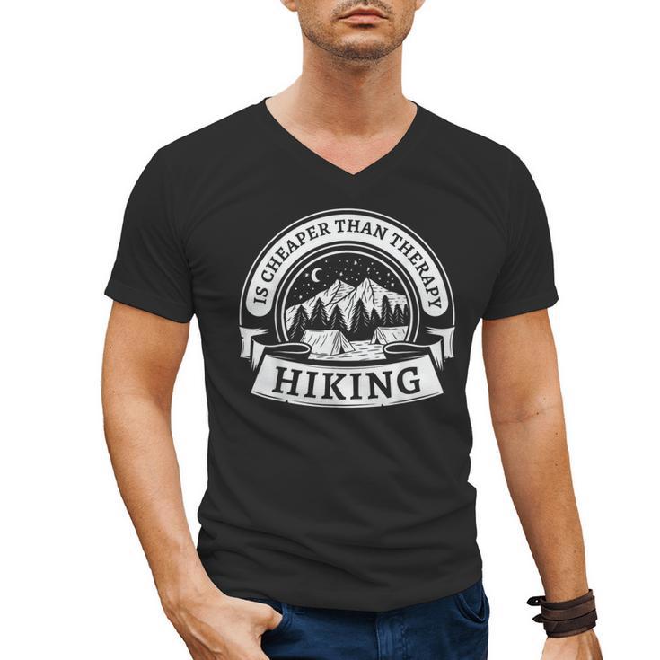 Hiking It's Cheaper Than A Therapy Introvert Shirt Men's V-Neck T-Shirt