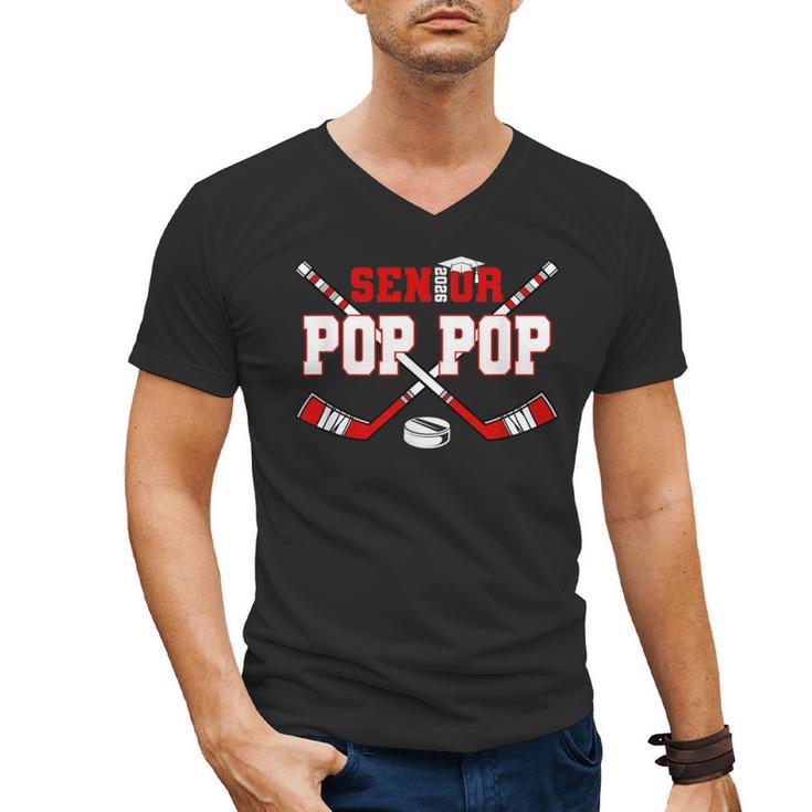 Hockey Senior Pop Pop Graduation Class Of 2026 Kids Men's V-Neck T-Shirt