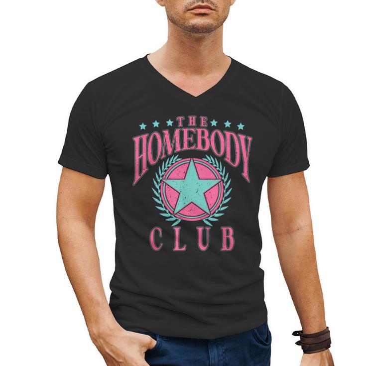 The Homebody Club Antisocial Retro Introvert Men's V-Neck T-Shirt