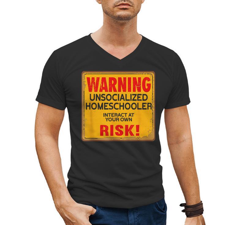 Homeschool Homeschooler Home Lesson Introvert Student Men's V-Neck T-Shirt